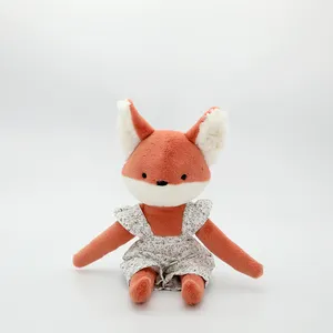 现货可爱设计红狐狸毛绒玩具促销毛绒动物狐狸毛绒玩具