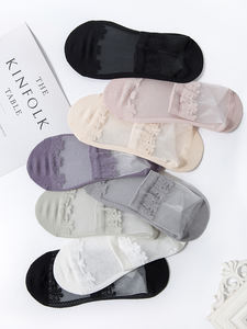 الجملة أزياء جوارب بناتي لطيف كريستال الحرير الجوارب الكاحل النساء الجوارب الشفافة - Product Image 3