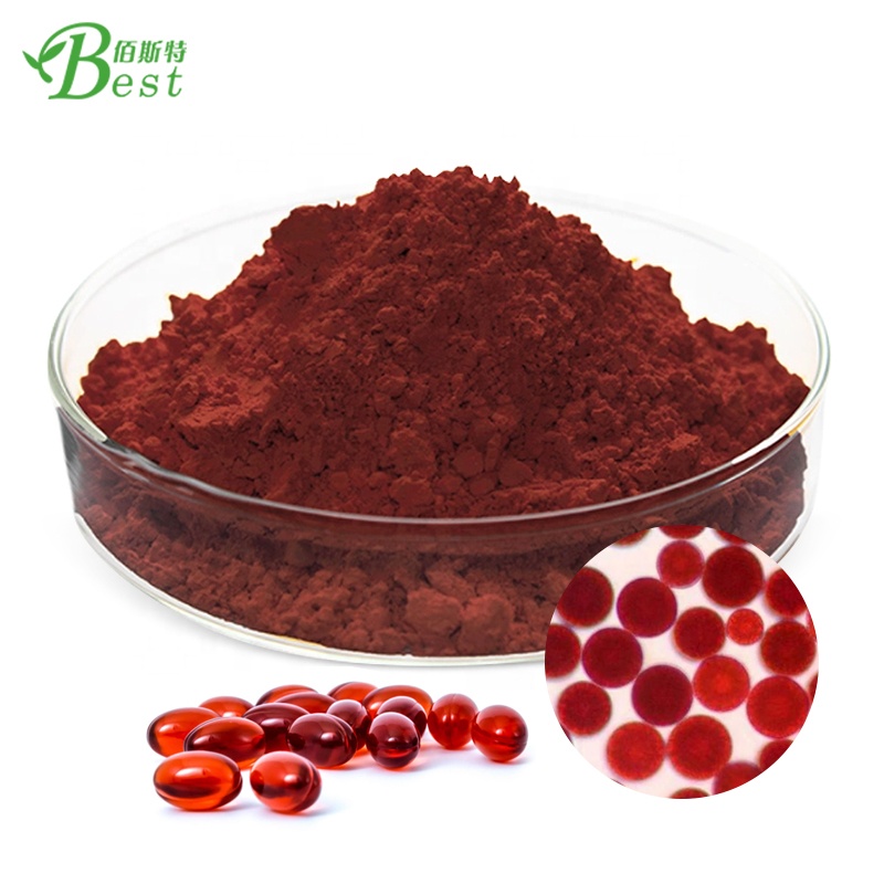 공장 공급 대량 astaxanthin haematococcus pluvialis 추출물 1% 2% 3% 4% 5% 순수 astaxanthin 분말