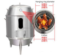Four à rôtir au gaz pour canard rôti au charbon de bois, en acier inoxydable, double couche, four à rôtir pour oie, rôtissoire à poulet, four suspendu