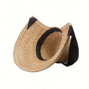 Luxury Elegant Laurie Sun <b>Hat</b> <b>for</b> Women New Summer Sunshade Wheat Straw <b>Hat</b> Seaside Vacation Beach <b>Hat</b> with Tie Ribbon - Product Image 4