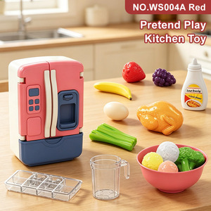 Frigorifero <span class=keywords><strong>Giocattolo</strong></span> Personalizzato per Bambini, Set Mini <span class=keywords><strong>Frigo</strong></span> con Accessori Alimentari Simulati - Product Image 2