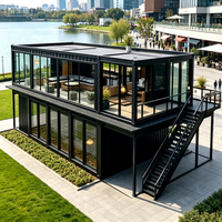 Maison conteneur pliable à double étage, respirante, design moderne, prête à l'emploi, appartement, cuisine, bureau à domicile, entrepôt, bâtiment de bureaux