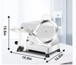 Cortadora de carne de 10 "para venta al por menor, cortadora eléctrica de alimentos de 270W, máquina cortadora fina - Product Image 2