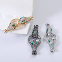 Bijoux Zhongxing, haute rétention des couleurs, entièrement incrusté de zircon, fermoir à double tête de serpent, fermoir de connexion, collier de perles DIY, bracelet