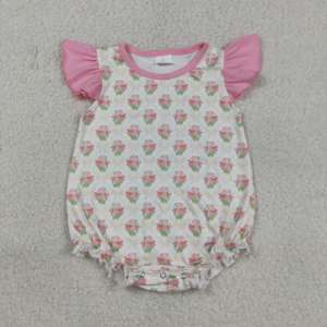 RTS Coquette Bows - Ropa para Bebés Niñas, Mono Casual con Estampado de Lazos, Venta al por Mayor, 95% Algodón, 5% Spandex, Tela de Lana Peinada - Product Image 5