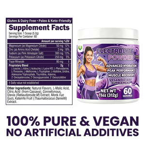 Quality Assurance Electrolyte Powder Contains Magnesium With Zinc Rapid Recovery Muscle Support Adult Fitness Powder 60 Servings - Product Image 2