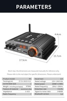 Amplificateur LEPY-X5 2x100W haute puissance Bluetooth 5.0 numérique classe D avec décodage coaxial, lecture sans perte sur carte USB/SD