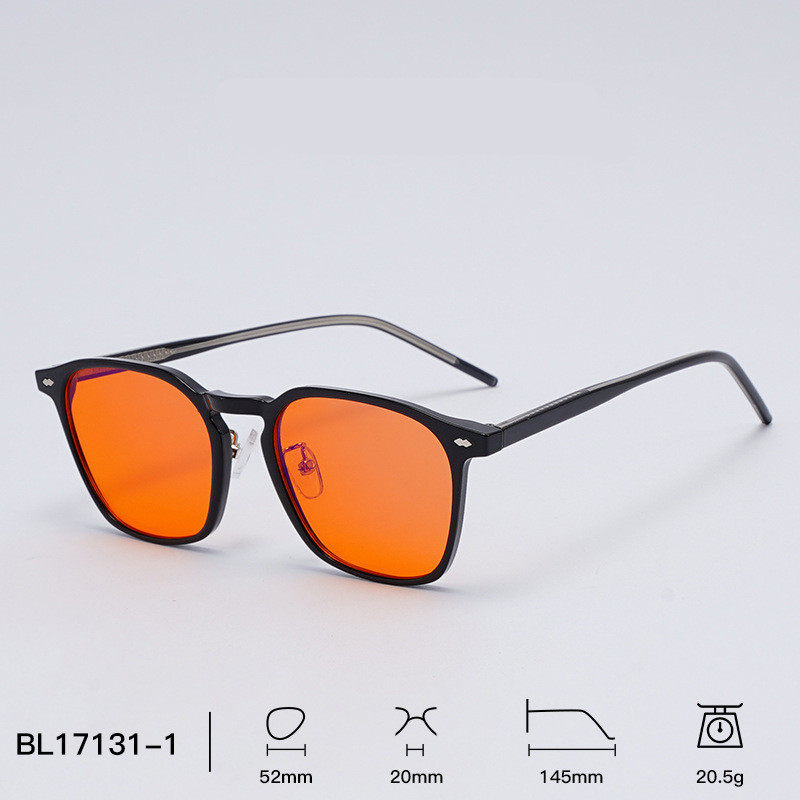 Black orange lens