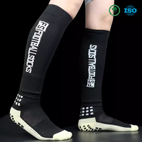 Chaussettes de sport personnalisées antidérapantes pour le football, manchons de protection des tibias en polyester respirant, manchons de mollets de football FS