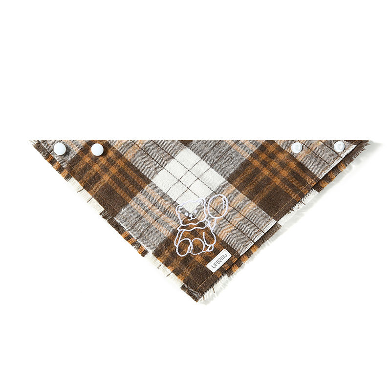 ลายตารางสีกาแฟสีน้ำตาล