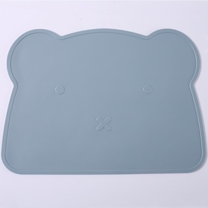 Nouvelles Assiettes Écologiques en Silicone de Qualité Alimentaire pour Enfants, Motif Ours de Dessin Animé, Napperons de Table pour Bébé, Fournitures d'Alimentation pour la Cuisine - Product Image 3