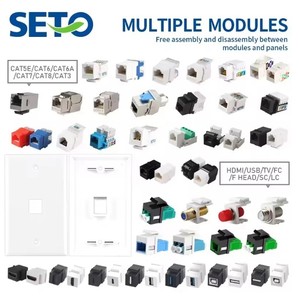 Placa de Pared Vacía para Keystone Jack Cat6 de 70*115mm, 2 Puertos, Tipo Americano, Placa de Telecomunicaciones RJ45 Tipo 1234, Tipo Americano - Product Image 5