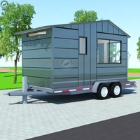 Véhicules de loisirs modulaires de 130 pieds carrés avec roues, caravanes, mini-maisons mobiles pour le camping