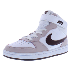 รองเท้าผู้หญิง Nike Court Borough Mid 2 Leather Ps สีขาวเบอร์กันดีครัช - Product Image 1