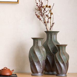 แจกันเซรามิกแนวชนบทขนาดใหญ่,แจกันดอกไม้เซรามิกโบราณทรงสูง12นิ้วแจกันต้นไม้เซรามิกแนววินเทจ - Product Image 1