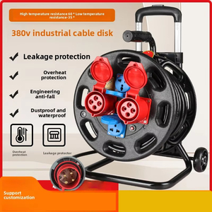 Enrouleur de câble 380V Triphasé Cinq fils 4 fils 5 conducteurs 16/32A Câbles d'alimentation pour chantier de construction Aviation Cordons d'extension - Product Image 3