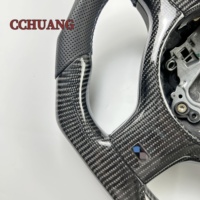 Vente en gros de volant de voiture en cuir pour b-mw E46 m3 volant en fibre de carbone de voiture lumière LED volant de course