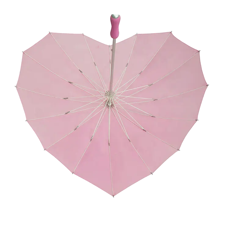 Parapluie ouvert en forme de cœur rose, parapluie de haute qualité unique, imperméable, pour mariage, manuel, 2021