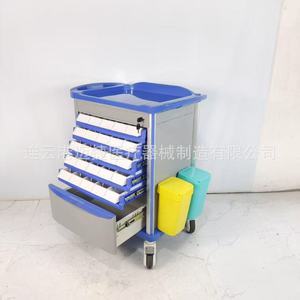 Carrito de Medicamentos Oral con 4 Ruedas, Carro de Hospital de Plástico para Uso en Salas de Enfermería - Product Image 1