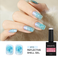 Kit de vernis gel UV/LED pailleté à marque privée, sans HEMA, avec coque magnétique, conception de logo gratuite