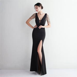 19631-S #<span class=keywords><strong>2022</strong></span> New Craft Nail Bead Nuevo estilo Buttock Fit Sexy Vestido de noche Prom Party Vestido de dama de honor - Product Image 3