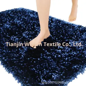 <span class=keywords><strong>Tapis</strong></span> <span class=keywords><strong>de</strong></span> bain carré <span class=keywords><strong>de</strong></span> luxe <span class=keywords><strong>haut</strong></span> <span class=keywords><strong>de</strong></span> <span class=keywords><strong>gamme</strong></span>, <span class=keywords><strong>de</strong></span> haute qualité, brillant, à motif océanique floqué, doux, moelleux, lavable en machine, super absorbant - Product Image 5