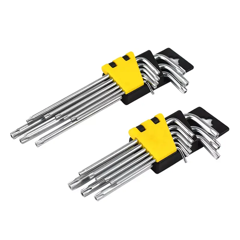 9 Pcs Mirror Polished Ball-Point Color Hex Allen Key Wrenches Set