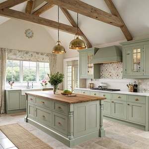 ตู้เก็บของพร้อมประตูกระจกสำหรับรับประทานอาหารเฟอร์นิเจอร์ไม้เนื้อแข็งทำไว้ล่วงหน้าสไตล์อเมริกัน - Product Image 6