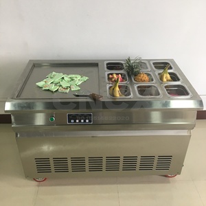 Carrito Móvil con Máquina para Hacer Helados en Rollo, al Mejor <span class=keywords><strong>Precio</strong></span>, para Vendedores de Comida Callejera Tailandesa - Product Image 1
