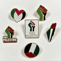 Broches et badges drapeaux nationaux en alliage de zinc plaqué or, imprimés UV, accessoires vestimentaires avec boutons, vente en gros