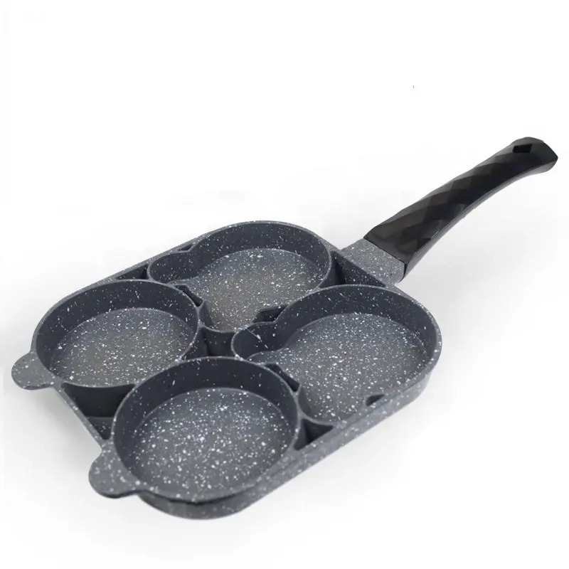 Nova cozinha de natal 4 furos 19cm mini panqueca antiaderente, frigideira de ovos omelete