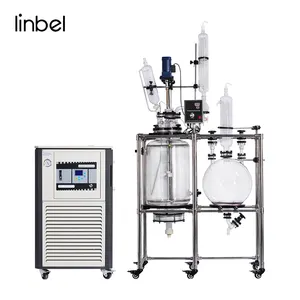 Industriële Laboratorium Chemische Verwarmd Filter Jacketed Kristallisatie Glas Vacuüm Isoleren Reactor