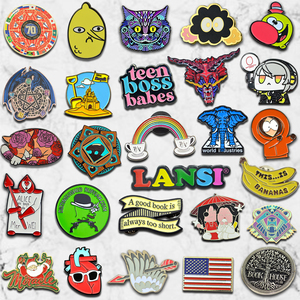 Metal Logo Badges Brooch Hard Soft Enamel Pins Lapel Pins for Clothes Decorative