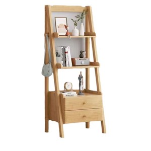 <b>Solid</b> <b>Wood</b> Multi Tier Bookshelf 3 Tier Floor Standing Storage Rack Space Saving <b>Bookcase</b> For Study Room Home Office - Product Image 5