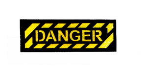 Insignias de moral personalizadas de advertencia de peligro bordadas de tela con respaldo de bucle de gancho para mochila táctica y engranajes al aire libre - Product Image 2