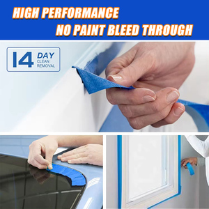 Resistencia Uv 14 días Cinta de papel crepé Cinta adhesiva Sin residuos Coche Automotriz Pintores azules Pintura Cinta adhesiva para pintar - Product Image 5