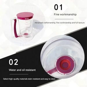 Dispensador de masa de mano para cupcakes Dispensador de masa fácil de usar y separador de mantequilla con etiquetas de medición Cocina - Product Image 3