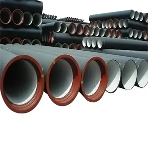All'ingrosso tubo di ferro duttile EN545 ISO2531 K9 C30 nero verniciato rosso