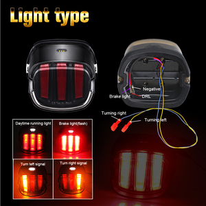 Feu arrière LED au design unique avec fonction clignotante ambre, accessoires de <span class=keywords><strong>moto</strong></span> pour <span class=keywords><strong>Harley</strong></span> <span class=keywords><strong>Davidson</strong></span> - Product Image 2