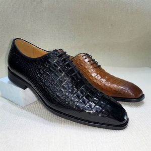 2026 New Design Full Grain Cowhide Leopard Pattern Embossed Slip-On Oxford <b>Shoes</b> <b>for</b> <b>Men</b> Autumn <b>Party</b> Breathable Rubber Midsole - Product Image 3