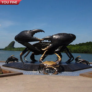 Estátua de escultura de caranguejo em bronze, grande estátua de escultura de caranguejo de metal - Product Image 3