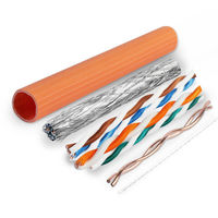 Nouvelle machine produite SFTP Cat7 23AWG câble LAN en cuivre solide 305m câble réseau Ethernet haute vitesse approvisionnement direct d'usine OEM