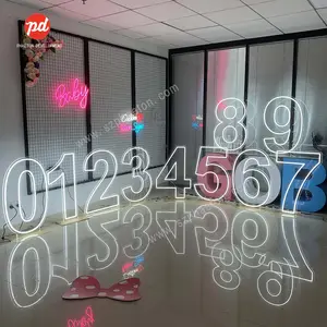 50th birthday party decoration, large led light up numbers neon marquee letters for birthday party supplies