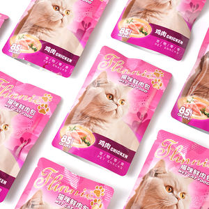Sac à bec verseur chaud d'usine en gros 100g OEM ODM sac à grain humide aromatisé personnalisé <span class=keywords><strong>pour</strong></span> pâte à viande chat - Product Image 3