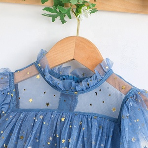 Robe de princesse sans manches en gaze pour filles de 2 à 7 ans, motif floral estival, en polyester, longueur genou, offre ODM, 2 couleurs - Product Image 4