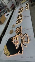 Bandes de lettres en métal rétroéclairées par LED, couleur personnalisée, transformateur d'alimentation, étanches, décoration intérieure de bureau, forme 3D