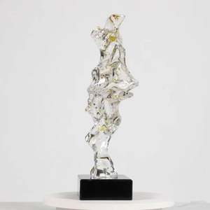 Escultura <span class=keywords><strong>de</strong></span> Resina Transparente en Forma <span class=keywords><strong>de</strong></span> <span class=keywords><strong>Luna</strong></span>, Hecha a Mano, Elegante y Moderna, para Colección - Product Image 3