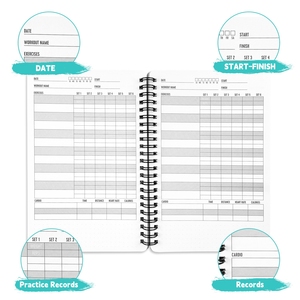 Myway 2026 A5 Journal de fitness durable, planificateur d'entraînements quotidien et mensuel, carnet de suivi d'entraînements non daté pour <span class=keywords><strong>la</strong></span> maison, pour femmes et hommes - Product Image 2
