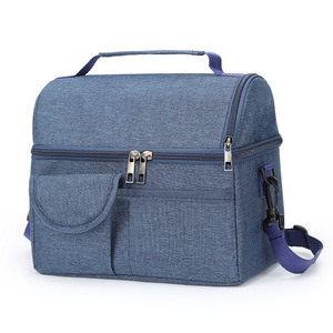 Sac isotherme à bandoulière grande capacité personnalisé avec poche isotherme pour pique-nique en plein air, transport de repas bento et poignée de transport - Product Image 6